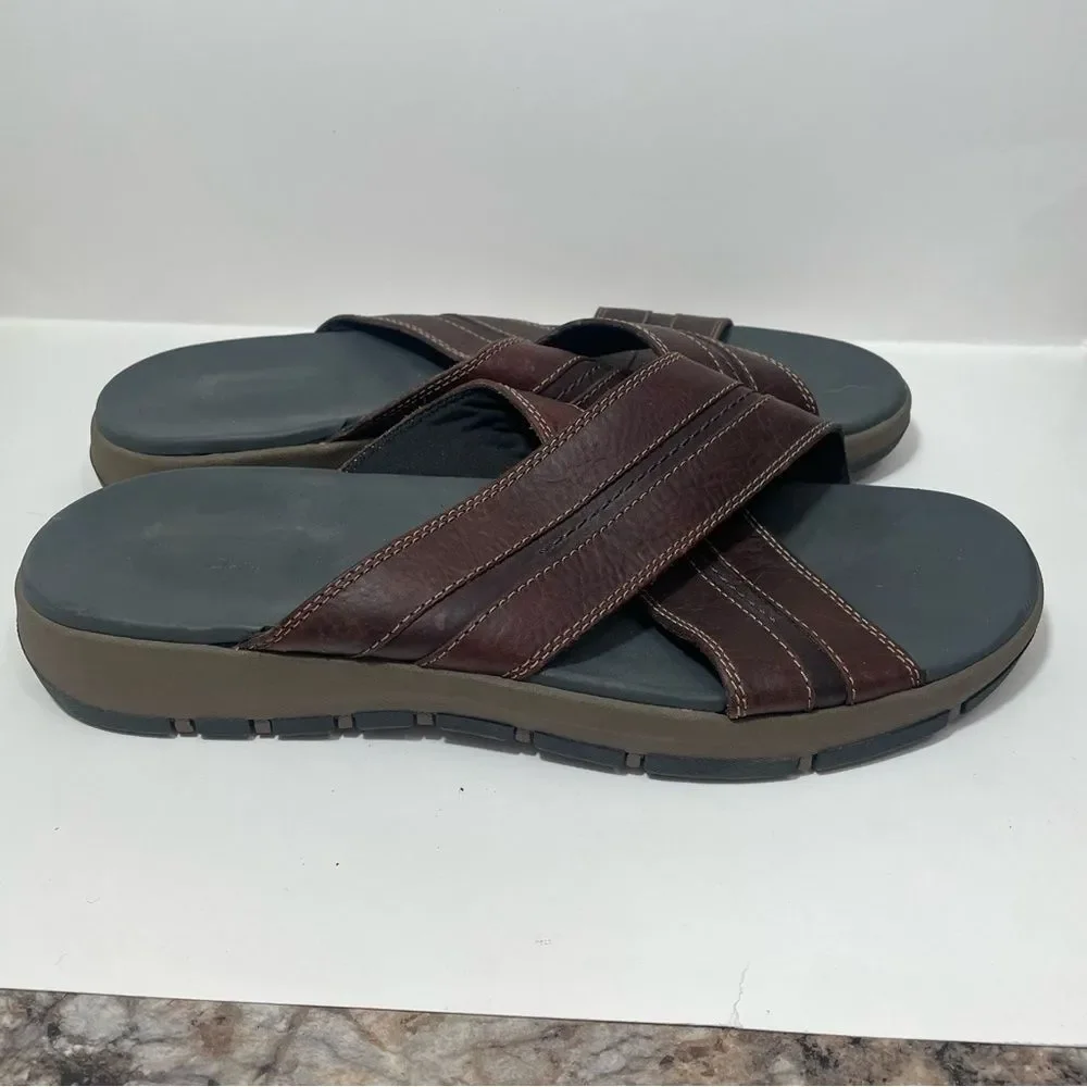Clarks Brown Cushion Casual Walking Sandals